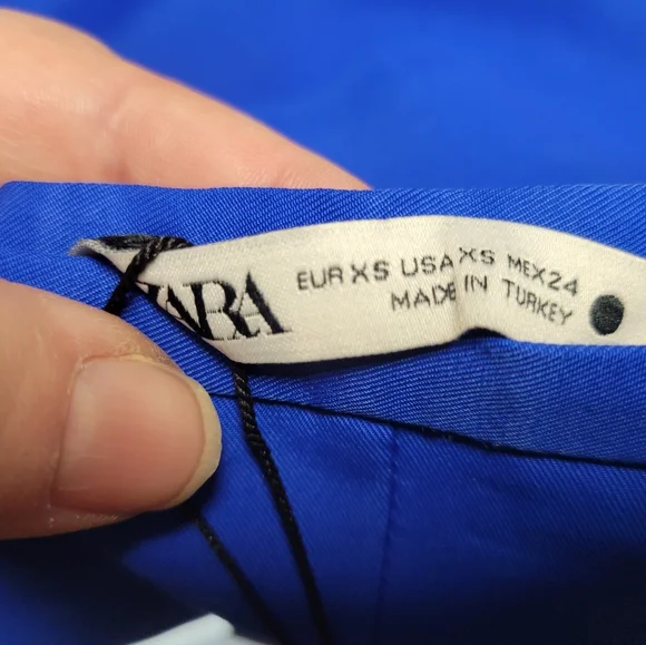 Zara NWT Cobalt Blue Mini‎ Skirt Ladies Size XS - Picture 5 of 6